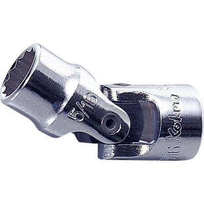 KKN2445M-12 image(0) - Ko-ken USA 2445M-12 1/4 Square Drive Universal Socket 12 mm 12 Point Length 37 mm