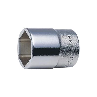 KKN4111M-24 image(0) - Ko-ken USA 4111M-24 1/2 Square Drive Socket 24 mm Double Square Length 40 mm For Lubrication service