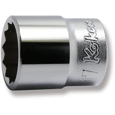 KKN3405M-17 image(0) - Ko-ken USA 3405M-17 3/8 Square Drive Socket 17 mm 12 Point Length 29 mm