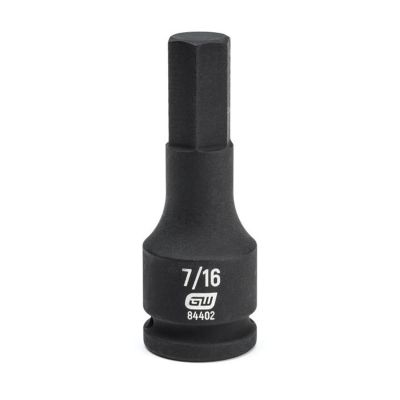 KDT84402 image(0) - GEARWRENCH 3/8 Inch Drive Hex Bit Impact SAE Socket 7/16 Inch
