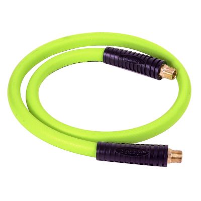 LEGHFZ1204YW3S image(0) - Legacy Manufacturing Flexzilla Whip Hose with Swivel, 1/2" x 4', 3/8" MNPT Swivel x 3/8" MNPT Fittings