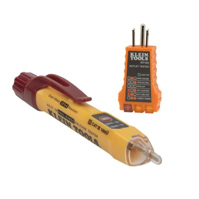 KLENCVT2PKIT image(0) - Klein Tools Dual Range NCVT with Receptacle Tester Electrical Test Kit