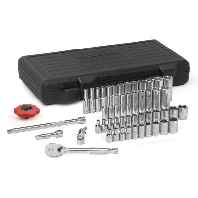KDT80300 image(0) - GEARWRENCH 51 Piece 1/4 Inch Drive 6 Point Standard & Deep SAE/Metric Mechanics Tool Set