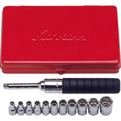 KKN2203A image(0) - Ko-ken USA 2203A 1/4 Square Drive 10 Piece SAE 6-Point Socket Set 3/16-1/2