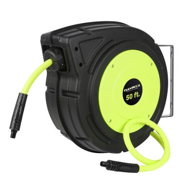 LEGL8250FZ image(0) - Legacy Manufacturing Flexzilla Enclosed Plastic Retractable Air Hose Reel, 3/8" x 50'