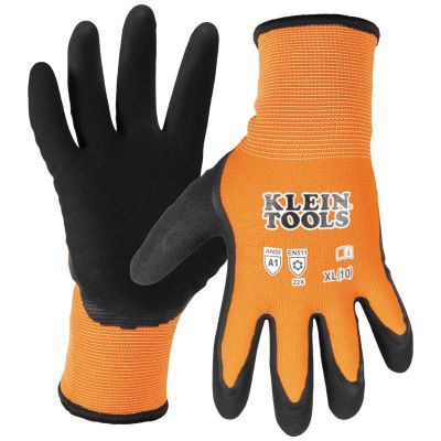 KLE60835 image(0) - Klein Tools Winter Knit Dipped Gloves, Cut Level A1, Touchscreen, Medium