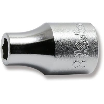 KKN4400M-8 image(0) - Ko-ken USA 4400M-8 1/2 Square Drive Socket 8 mm 6 Point Length 36 mm