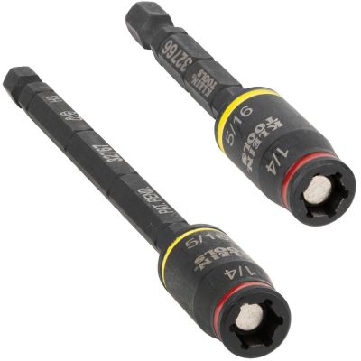 KLE32768 image(0) - Klein Tools 3-in-1 Impact Flip Socket Set, 1/4-Inch, 5/16-Inch, 2-Piece