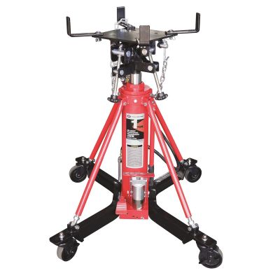 INT3102A image(0) - American Forge & Foundry Transmission Jack - Hydraulic - Telescopic - Two Stage - 2,000 Lbs. Capacity - 37" Min H to 76" High H - Manual Foot Pedal / Air Assist - Double Pump Quick Lift
