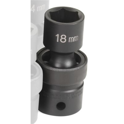GRE2018UM image(0) - Grey Pneumatic 1/2" Drive x 18mm Standard Universal Socket