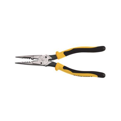 KLEJ2068C image(0) - Klein Tools Pliers, All-Purpose Needle Nose, Spring Loaded, Cuts, Strips, 8.5-Inch