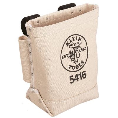 KLE5416 image(0) - Klein Tools Tool Bag, Bull-Pin and Bolt Pouch, Belt Strap Connect, 5 x 10 x 9-Inch
