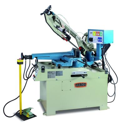 BLI1001570 image(0) - Baileigh BS-350SA - 10.63" Semi-Auto Variable Speed Dual Mitering Bandsaw 2HP, 220V 1 Phase