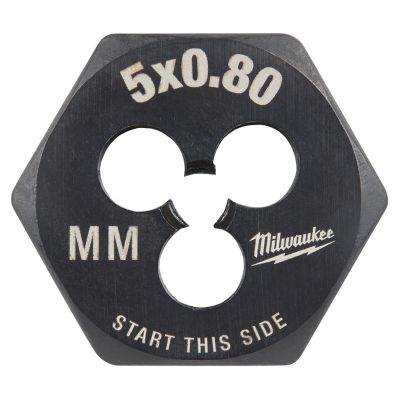 MLW49-57-5329 image(0) - Milwaukee Tool M5-0.80 mm 1-Inch Hex Threading Die