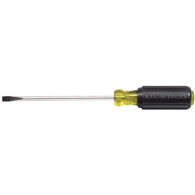 KLE605-6 image(0) - Klein Tools Screwdriver Cushn-Grip Cabinet Tip 1/4"x6"