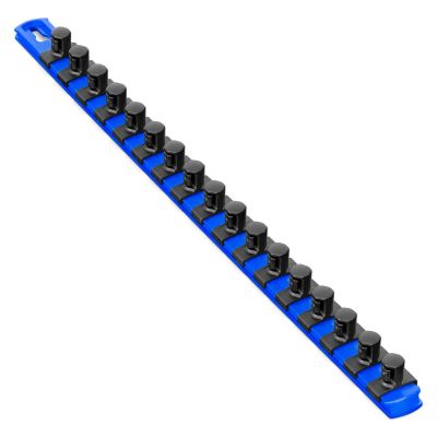ERN8405 image(0) - Ernst Mfg. 18&rdquo; Socket Organizer and 17 Twist Lock Clips - Blue - 1/2&rdquo;
