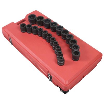 SUN5692 image(0) - SUNEX 1" Drive 21 Piece SAE Impact Socket Set