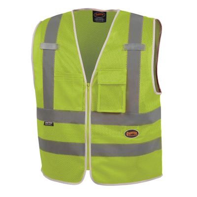 SRWV1025260U-XL image(0) - Pioneer Mesh 8-Pocket Safety Vest  - Color:  Hi-Vis Yellow/Green  - Size: XL
