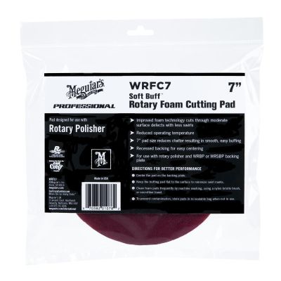 MEGWRFC7 image(0) - Meguiar's Automotive Soft Buff Rotary Foam Cutting Pad, 7 in.
