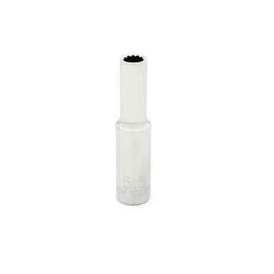KDT80232 image(0) - GEARWRENCH 1/4 Inch Drive 12 Point Deep Metric Socket 5.5mm
