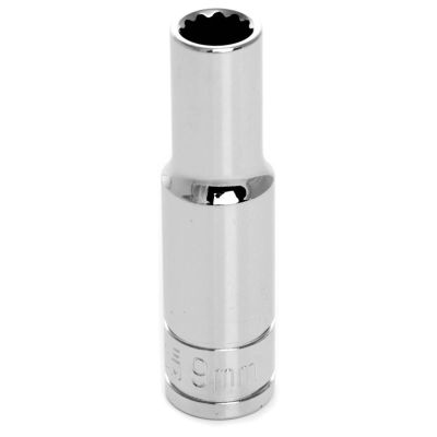 WLMW38709 image(0) - Wilmar Corp. / Performance Tool 3/8" Drive 9mm 12pt Deep Socket