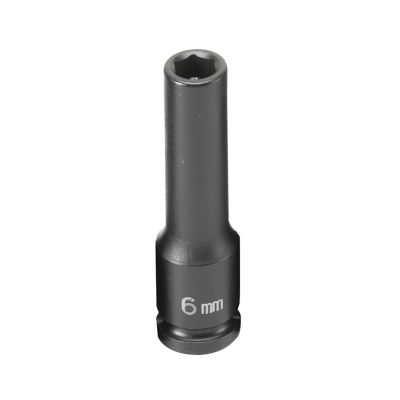 GRE906MDG image(0) - Grey Pneumatic 1/4" Drive x 6mm Magnetic Deep Socket