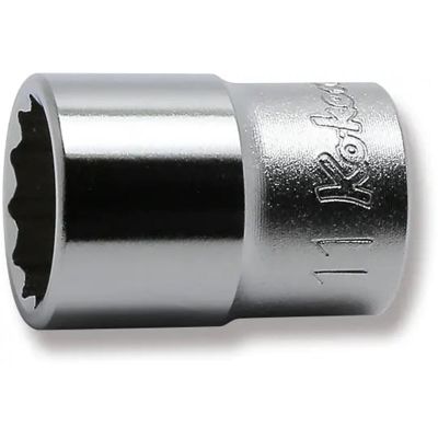 KKN2405M-11 image(0) - Ko-ken USA 2405M-11 1/4 Square Drive Socket 11 mm 12 Point Length 22 mm