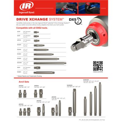 IRTAK62H image(0) - Ingersoll Rand DXS 1/2" and 3/4&rdquo; Drive Standard Anvil 2 Piece Set