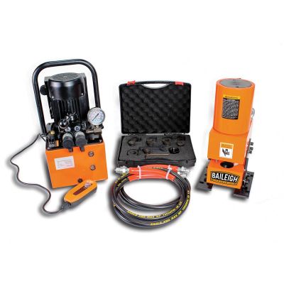 BLI1011990A image(0) - Baileigh HP-50H - 110V 50 Ton hydraulic punch, includes 5 sets of punches and hydraulic system --- While Supplies Last