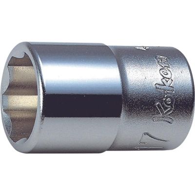 KKN4410M-18 image(0) - Ko-ken USA 4410M-18 1/2 Square Drive Socket 18 mm Surface Length 37 mm