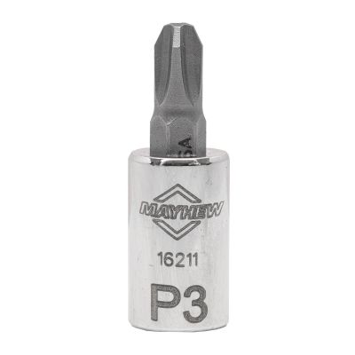 MAY16211 image(0) - Mayhew Mayhew No. 3 Phillips&reg; Short Insert Socket Bit, 1/4-Inch Drive