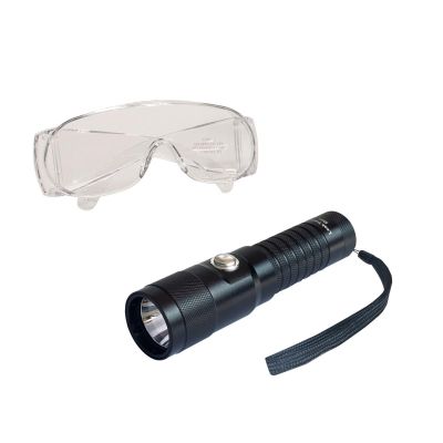 TRATPLTM image(0) - Tracer Products LeakTracker MINI cordless, UV LED flashlight, with (3) AAA batteries & TP9939 glasses (CE, UKCA)