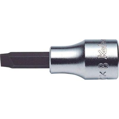 KKN3005-8 image(0) - Ko-ken USA 3005-8 3/8 Square Drive Bit Socket Slotted 1.2X8 Length 60 mm