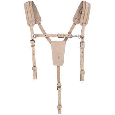 KLE5413 image(0) - Klein Tools Soft Leather Work Belt Suspenders