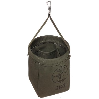 KLE5144B image(0) - Klein Tools Canvas Bucket, 15 Interior Pocket Aerial Oval Bucket