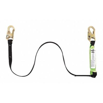 SRWV8104300 image(0) - PeakWorks Shock Absorbing Lanyards - Tear Pack 1&rdquo; Webbing -  Single Leg - Weight Capacity 130 to 310 Lbs - 6' - Adjustable