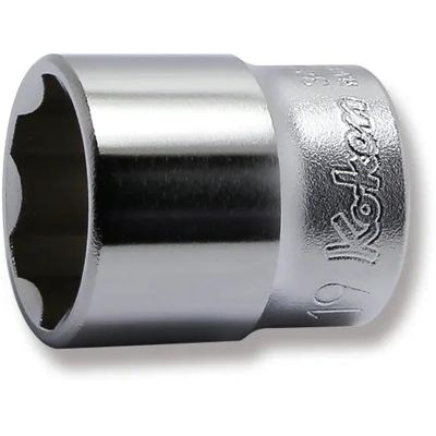 KKN3410M-19 image(0) - Ko-ken USA 3410M-19 3/8 Square Drive Socket 19 mm Surface Length 30 mm