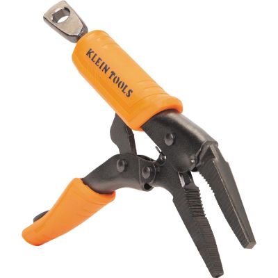 KLE38612 image(0) - Klein Tools Long Nose Locking Pliers, 9-Inch