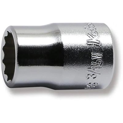 KKN3405W-3-16 image(0) - Ko-ken USA 3405W-3/16 3/8 Square Drive Socket Whitworth 3/16 12 Point Length 26 mm