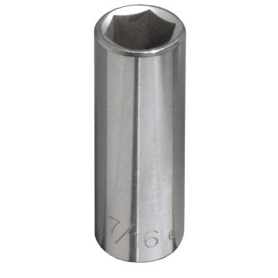 KLE65608 image(0) - Klein Tools 1/2-Inch Standard 6-Point Socket, 1/4-Inch Drive