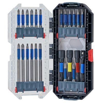 WIH76821 image(0) - Wiha Tools 24 Piece GoStack TerminatorBlue Impact Bit Set with Nut Setters and Adapter