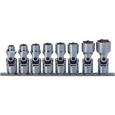 KKNRS3440A-8 image(0) - Ko-ken USA RS3440A/8 3/8 Sq. Dr. Universal Socket set  5/16-3/4 6 point 200mm  8 pieces