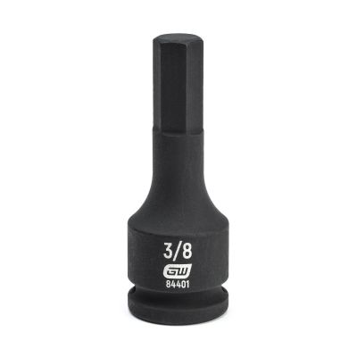 KDT84401 image(0) - GEARWRENCH 3/8 Inch Drive Hex Bit Impact SAE Socket 3/8 Inch