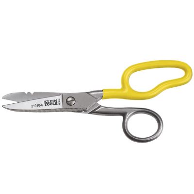 KLE210106SEN image(0) - Klein Tools Free-Fall Snip, Scraper, File, Serrated Blades