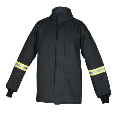 OBRTCG100-CT-ES-5XL image(0) - OBERON Coat - Arc Flash - 100 Cal TCG - With Escape Strap - Color: Black - Size: 5XL