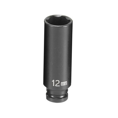GRE912MDS image(0) - Grey Pneumatic 1/4" Surface Drive x 12mm Deep  Socket