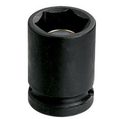 GRE2016RG image(0) - Grey Pneumatic 1/2" Drive x 1/2" Magnetic Standard Socket