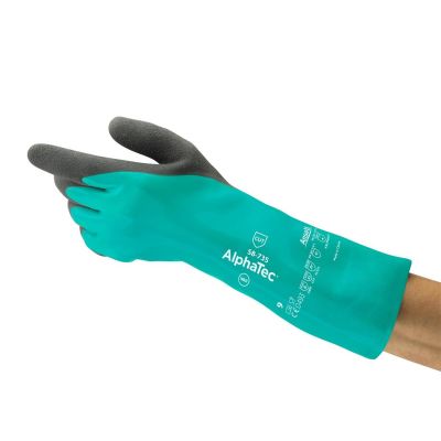 ASL58735090 image(0) - Ansell AlphaTec 58735 SIZE 9 Cut Protective Chemical-Resistant Gloves (Sold by Case)