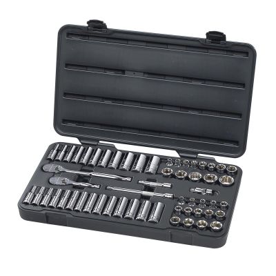 KDT80550 image(0) - GEARWRENCH 57 Piece 3/8 Inch Drive 6 Point Standard & Deep SAE/Metric Mechanics Tool Set