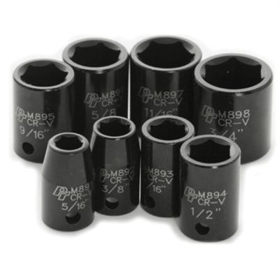 WLMM588DB image(0) - Wilmar Corp. / Performance Tool 8 Piece 3/8" Drive SAE Impact Socket Set